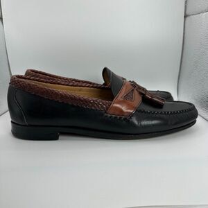Allen Edmonds Maxfield Tassel Loafers Shoes Mens Size 11.5 D Black Brown Leather